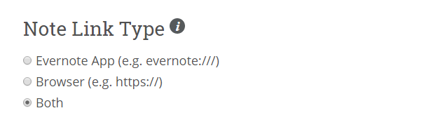 Evernote Note Link Type