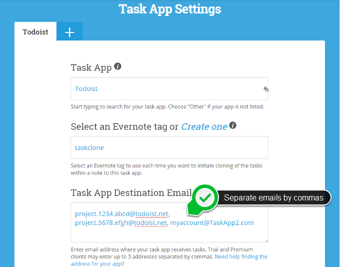 Send each task to multiple task apps