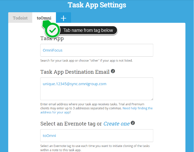 Connect Evernote to task apps
