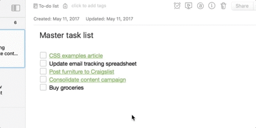 evernote task