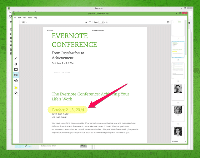Evernote PDF Support